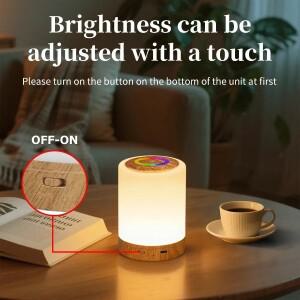 LED 터치 컨트롤 야간 조명 RGB 디밍이 가능한 USB 충전식 테이블 램프 침대 옆 제한 종료 휴대용 룸 장식