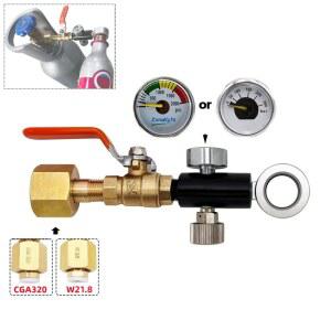 공압실린더 Sodastream Quick Connect 실린더 DUO Art Terra 충전 밸브 250Bar 2kPsi 게이지 소다수 CO2 리필 어댑터