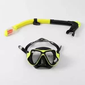 [하프클럽/]물놀이 필수품 고급 잠수경 스노쿨링세트 옐로우