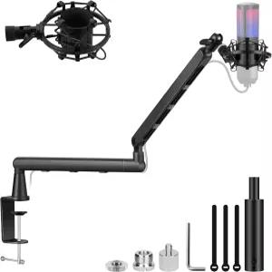 CAHAYA 마이크 스탠드 붐 암 블루 예티 슈어 SM58 SM48 피핀 K669B와 호환 스트리밍 게임용 35인치