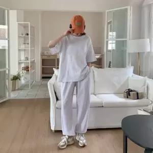 치마바지 여자슬랙스 오버핏 여자조거팬츠 세트 (WFKC157)