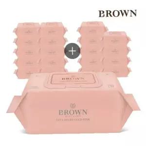 브라운물티슈 브라운 러브빌리프 골드 핑크 70매 캡형 20팩 아기물티슈 261257