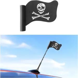 즈파나 해적 깃발 자동차 안테나 토퍼 스컬 크로스본스 패튼 차량용 볼 쿨 스켈레톤 자동차용 탑 커버 장식