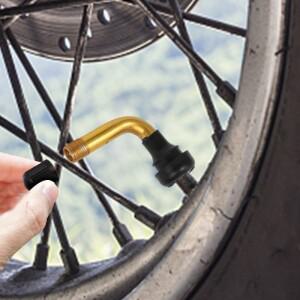 호환 2pcs 전기 스쿠터 튜브리스 타이어 밸브 스템 먼지 자전거 오토바이 PVR70/60/50도 코어 액세서리