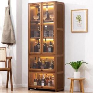 와인셀러 스탠드 모던 심플 소형 온도 커스텀 럭셔리 스테인리스 선물 진열대 원목 선반