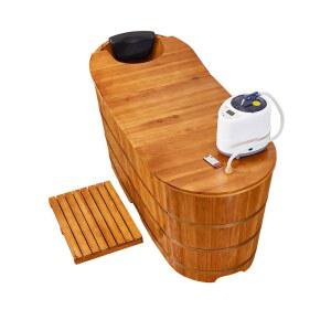 야외 자쿠지 욕조 반신욕기 원목 목욕통 목욕 클라우디나 1m 미니 1500x900mm