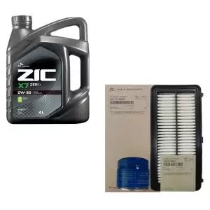 캐스퍼 가솔린 터보 지크 X7 제로 0W30(4L) 엔진오일+순정 필터 세트