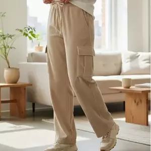 코듀로이 카고 융털바지 여성 겨울바지 방한바지