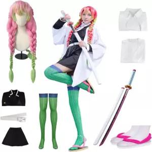 노로밧 풀 세트 할로윈 코스튬 칸로지 파티 롤 코스프레 망토 기모노 의상 신발 가발 소드 포함