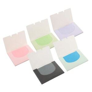 로즈 라벤더 녹차 무향 향료 오일 흡수 티슈가 함유된 힐리브 500피스 페이셜 블로팅 페이퍼 린넨과 랜덤 색상을 위한 부드러운 클린 휴대용