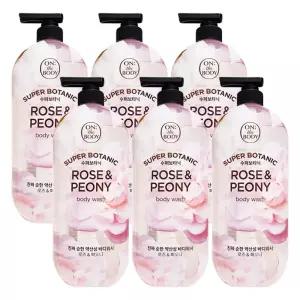 온더바디 수퍼보타닉 바디워시 로즈 앤 피오니향 900g x 6개