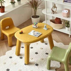 에코버디 책상 의자 테라조테이블 코튼캔디 어린이책상 세트