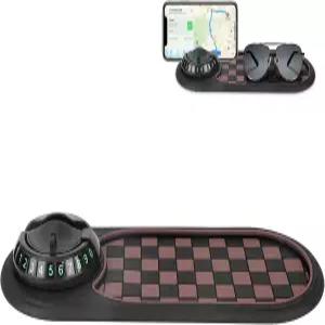 lasuroa 다기능 차량용 미끄럼 방지 매트 휴대폰 거치대 포함 차량 대시보드 키 선글라스 액세서리 보관을