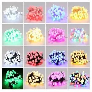 LED볼앵두 GWR800E2 96구 연결형 흑색선 4색