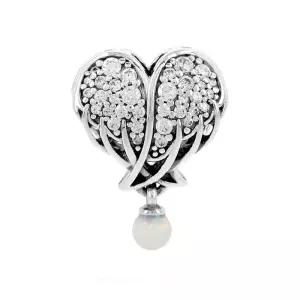 판도라 792980C01 스파클링 엔젤 윙스 하트 참