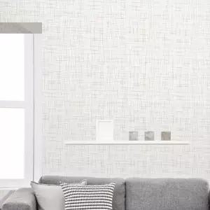 단열벽지 100X20m 체크화이트 인테리어 거실 방수벽지