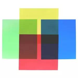 [룽스]투명셀로판지 투명 칼라필름지 색종이 교재용 10장