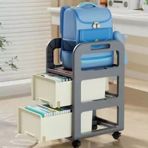 이동식 북카트 타워 책 수납 정리함 사무실 공부방 학교 틈새 수납 트롤리 서랍 2단 3단 4단