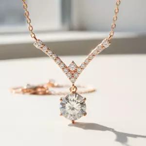1캐럿 랩 다이아 목걸이 IGI GIA V 브이 프로포즈 예물 데일리 결혼 웨딩 아내 선물