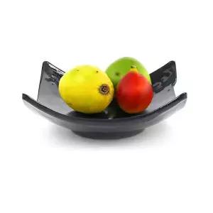 업소용 957QGX67 흑색무지 멜라민 날개정사각접시 찬기