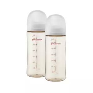 더블하트 아기 수유 젖병 330ml 트윈팩 노꼭지 그레이 BNS