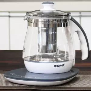 (그레이 1.8L) 키친아트 전기 주전자/내열/유리/포트/무선/커피/여행/멀티/메이커/차망/대용량/우리기/녹차