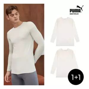 푸마 언더웨어남성 기모 웜 상의 1 세트 멜란지라이트초크994515