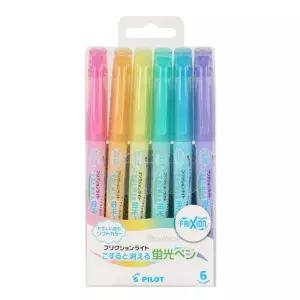프릭션 라이트 소프트컬러 형광펜 6본입/학용품/암기/선물/귀여운/고등학생/공부용/다꾸/문구/밑줄/밑줄쫙