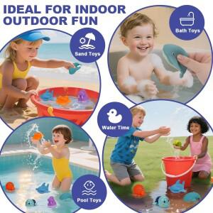 8개  목욕 장난감 수영장 해변 클래식 체인 시계줄 물놀이 귀여운  물고기 문어 거북이