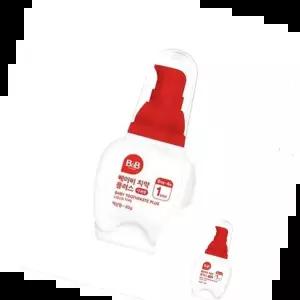 칫솔 비앤비베이비치약 1단계 플러스 (액상)사과 80g