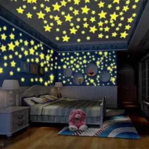 야광별스티커 키재기 포인트벽지 벽지 나무 거실 야광별스티커 키재기스티커