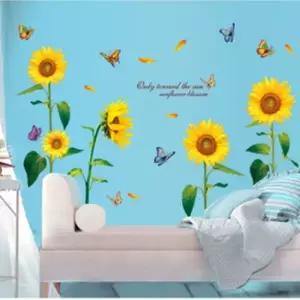 해바라기 포인트벽지 아이방 스티커 벽지 포인트스티커 꽃스티커 인테리어벽지 벽시트지