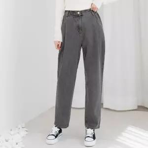 [블레오] 블레오 여자 핀턱 오버핏 배기 청바지 그레이 DM2512161293