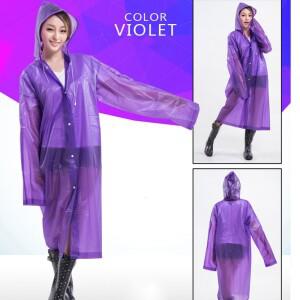 성인 남녀공용 보호 비옷 두꺼운 EVA 버튼 판초 패션 하이킹 관광용