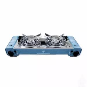 맥스 2구 투버너 휴대용 부르스타 가스 버너 렌지-전용불판포함-캠핑 가정용 업소용 식당 가스렌지 선물