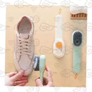 펌프형 세제 브러시 운동화 신발 세척 욕실 타일 청소 솔