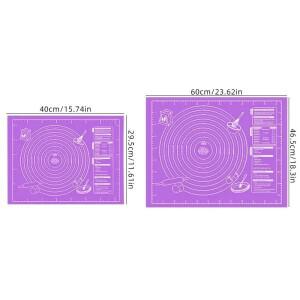 대형 실리콘 베이킹 매트 비 스틱 반죽 롤링 피자 측정 가이드 홈 주방 패드 도구 만들기