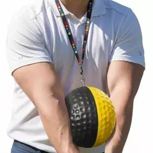 [퍼플그린] 스윙볼 골프 스윙 연습기 자세교정 교정기 삼각형 유지 용품 어프로치 퍼팅 연습