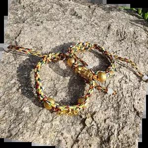 커플팔찌 오색실 매듭 끈 금전운 재물운 비휴 팔찌