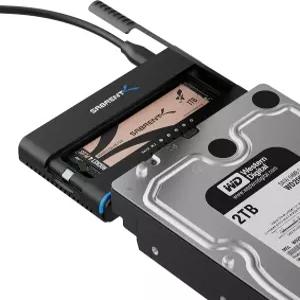 SABRENT USB 3.2 타입 C.2 PCIe NVMe + 2.5/ 3.5 Inch SSD HDD Converter [DS-UCMH]