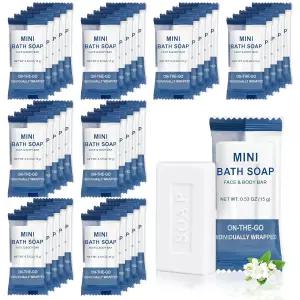 FAOEHN 미니 여행용 사이즈 바 비누 대량 포장 - 200팩 15g/0.53온스 일회용 소형 호텔 핸드 페이스 바디