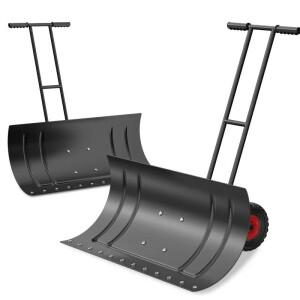 바퀴가 달린 손으로 밀어 올리는 대형 눈 삽 야외 스노우 보드 곡물 장비 청소