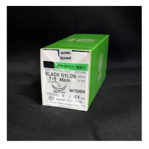 (아이리) 블랙나이론-Black Nylon 더블암 (NK7024DN) 7-0 바늘24mm (1Box/24ea)