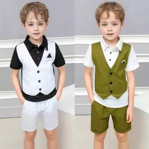 멀더 페이크 배색 레이어드 교복 세트 셔츠 바지 교복.