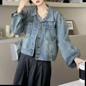 데님자켓 중청 루즈핏 청자켓 포켓포인트 베이직
