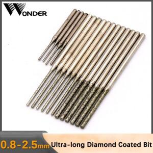 초장 다이아몬드 드릴링 비트, 러프 그릿 에머리 연마 필링 니들 그라인딩 버, 드레멜 0.8-2.5mm, 5-20 개