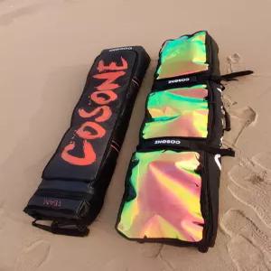 더블 스노우보드 장비 보드 바퀴가 엣지백 방수 배낭 초대형 휠백 데크 바퀴달린 라이트그린