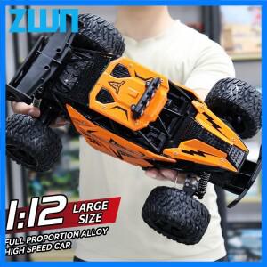 ZWN 1:12 1:16 20KM/H RC 자동차 LED 조명 2.4G 합금 오프로드 고속 차량 원격 제어 자동차 어린이를위한