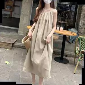 여름원피스 여성 A라인 셔링 나시 롱원피스 봄여름 데일리룩 1P