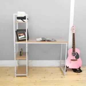 조립형테이블 선반형 4단 화이트스틸 틈새 고시원책상 철제책상 고등학생책상 중학생책상